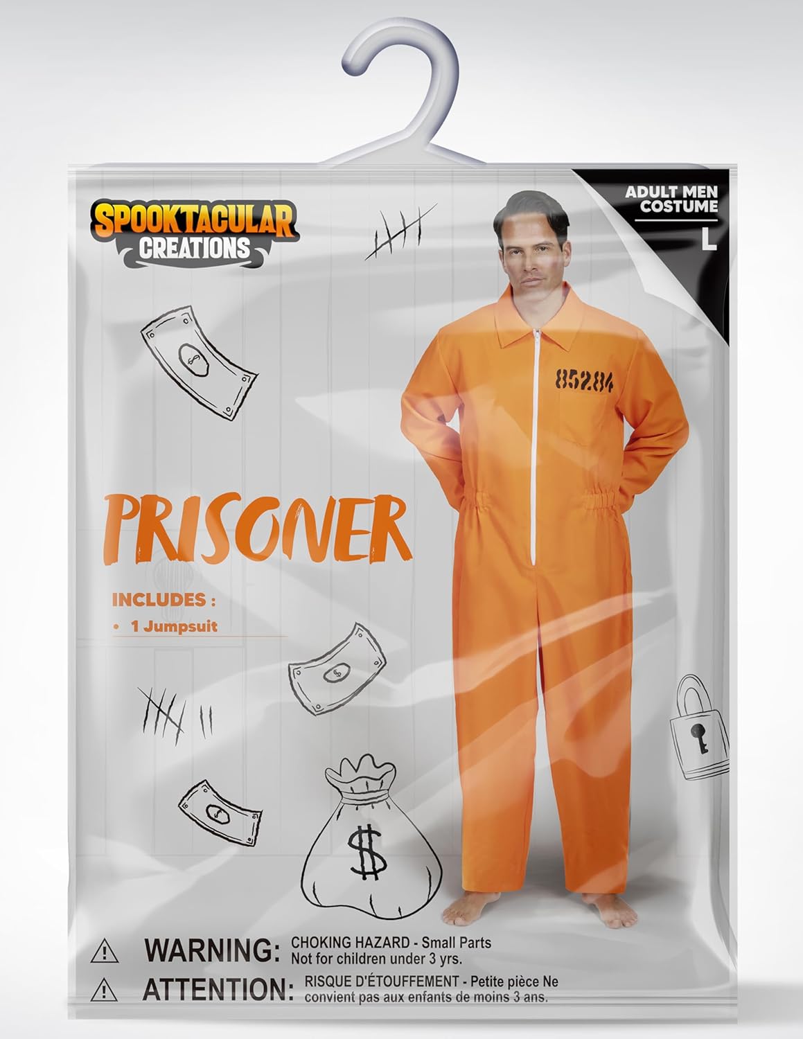 Gefangenenkostüm für Halloween, S