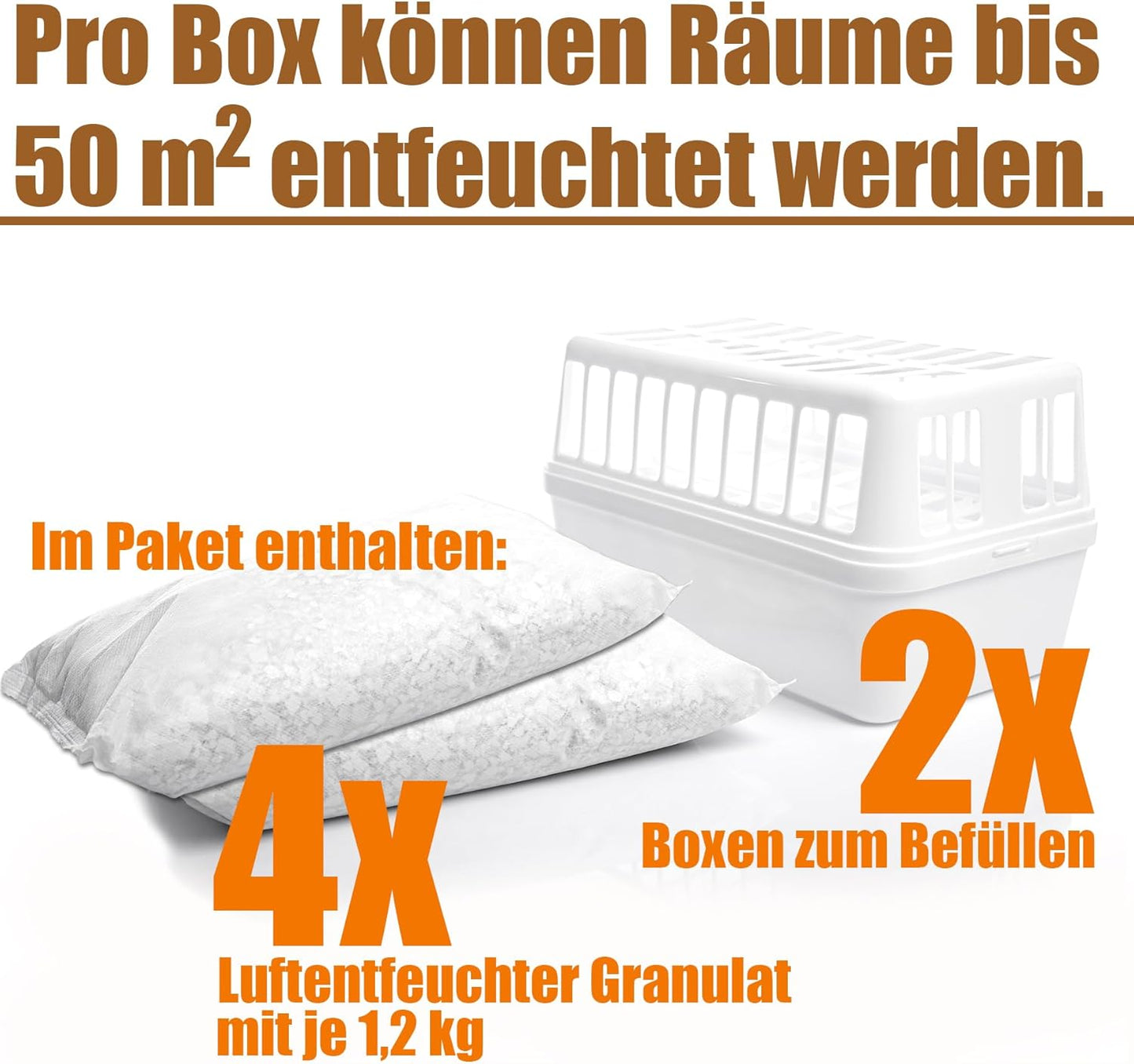 Luftentfeuchter & Luftentfeuchtergranulat, 2er Pack