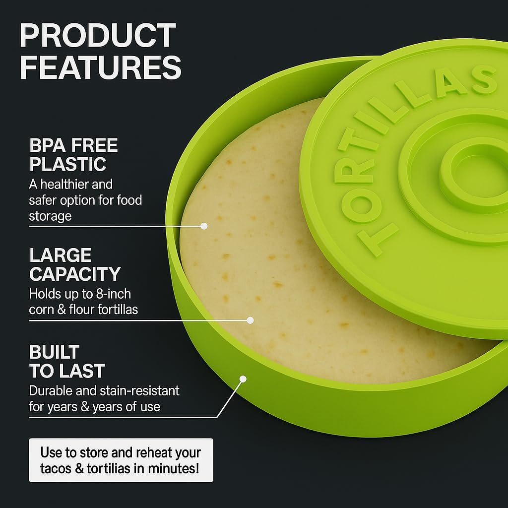 Tortilla-Warmhaltebox, Grün
