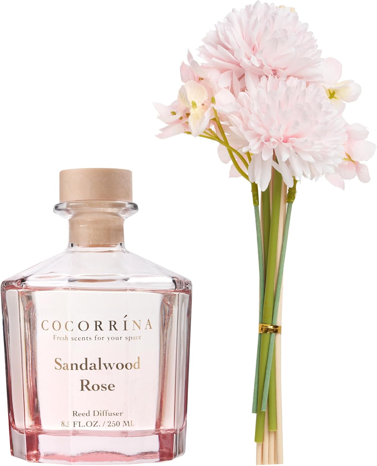 Raumduft Diffuser mit Duftstäbchen, Sandelholz Rose