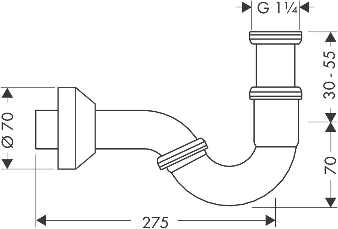 HG Bidet-Röhrensiphon