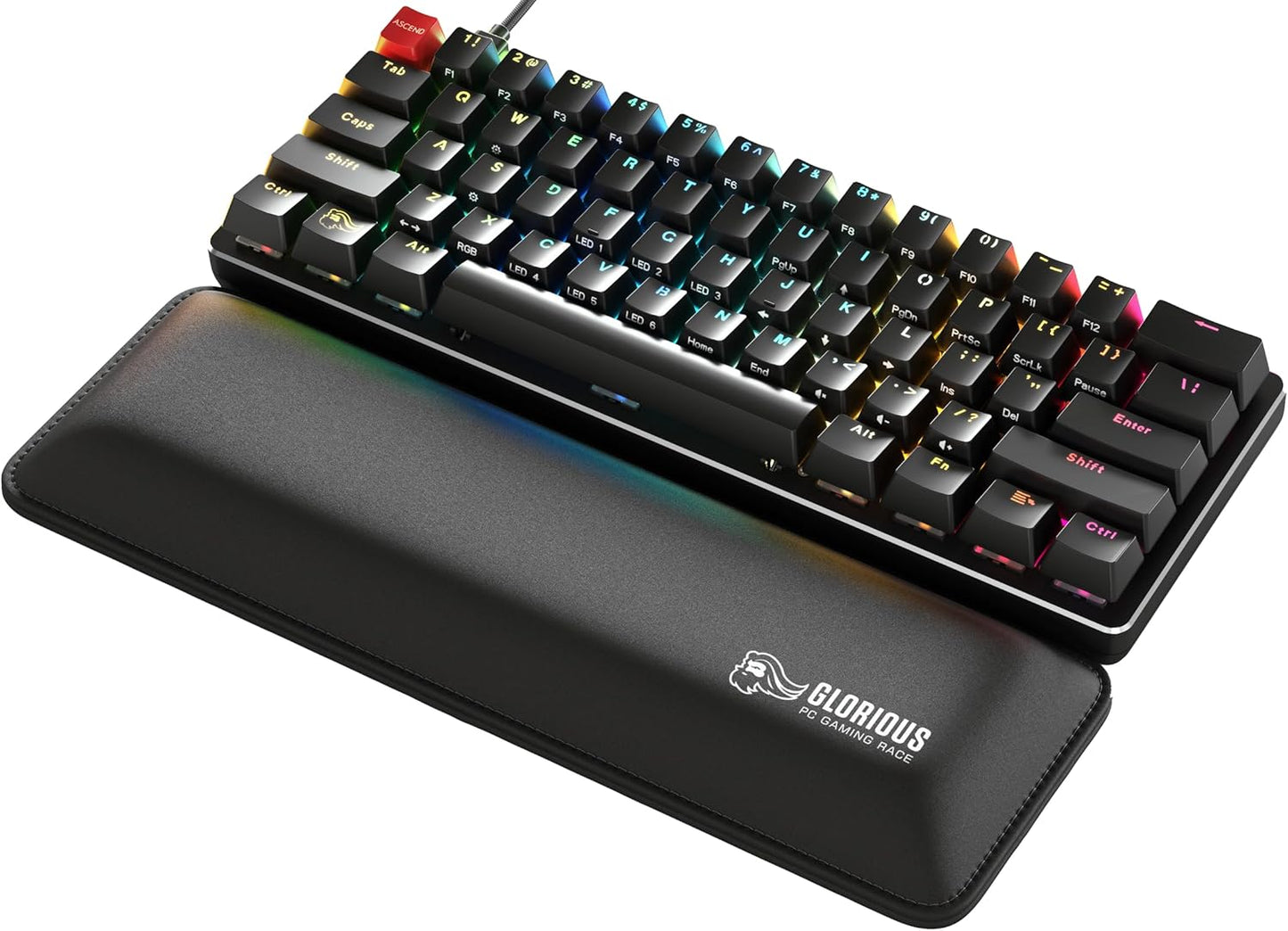 Tastatur-Handballenauflage, 25 mm stark Kompakt Schwarz