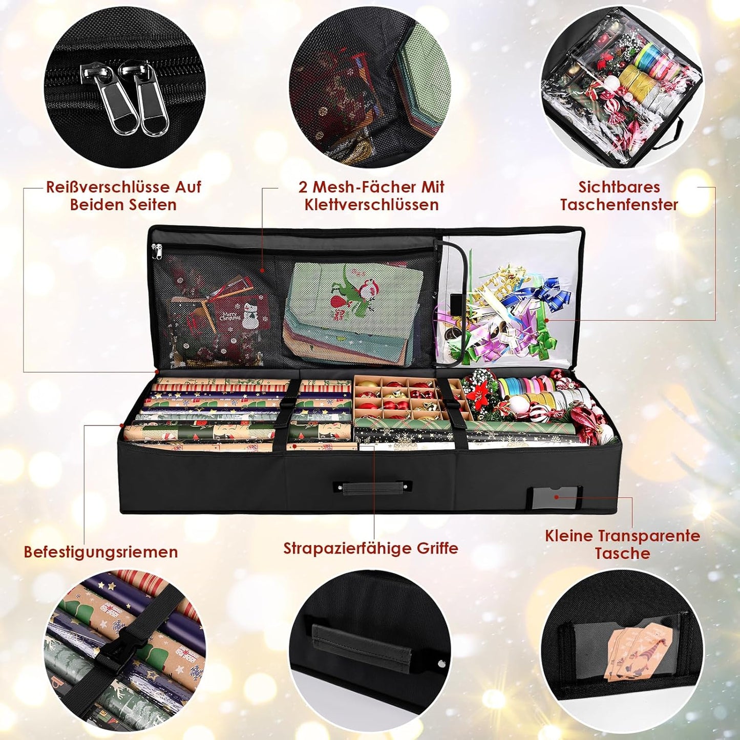 Geschenkpapier Organizer, grau