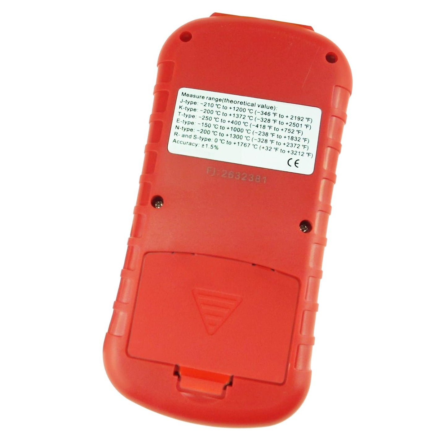 Zweikanal-Digitalthermometer mit Thermoelementen, rot