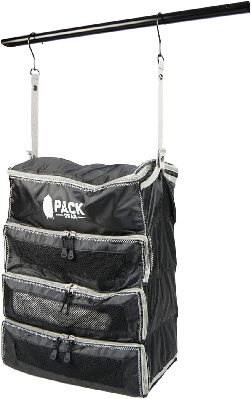 Koffer-Organizer zum Aufhängen, Medium (Carry-On) Schwarz
