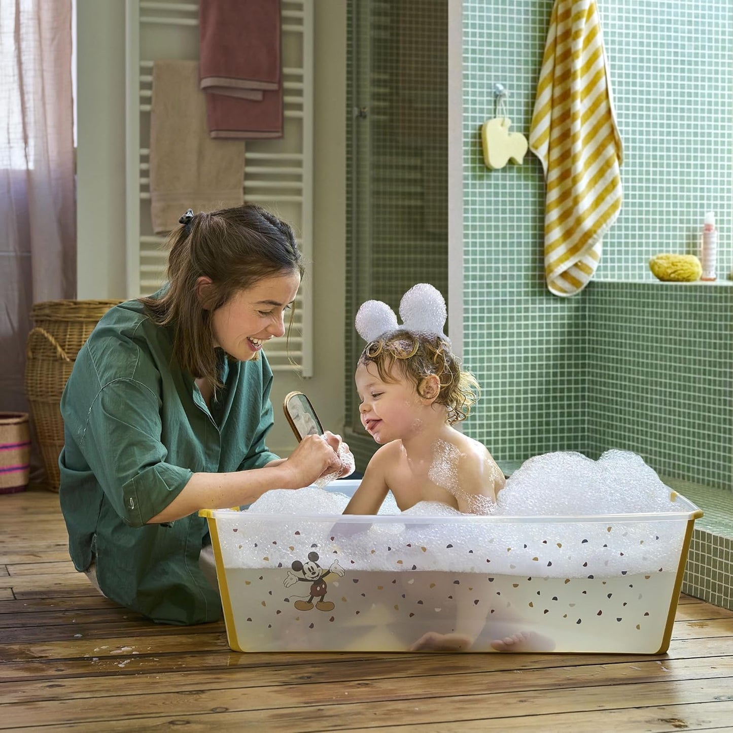 Faltbare Babybadewanne Flexi Bath, Regular - 64 x 24 x 34 (cm) Gelb