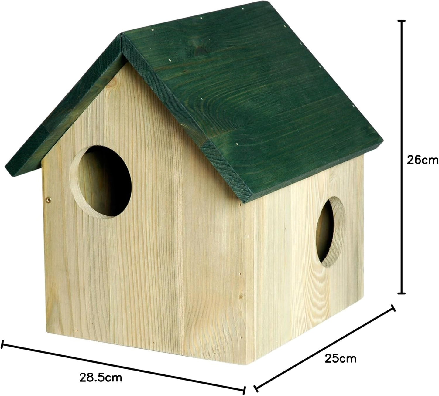 Eichhörnchenkobel mit 3 Eingängen, Grün