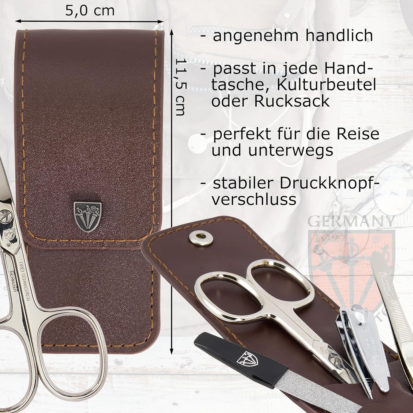 Nagelpflegeset Capri, BRAUN - KUNSTLEDER