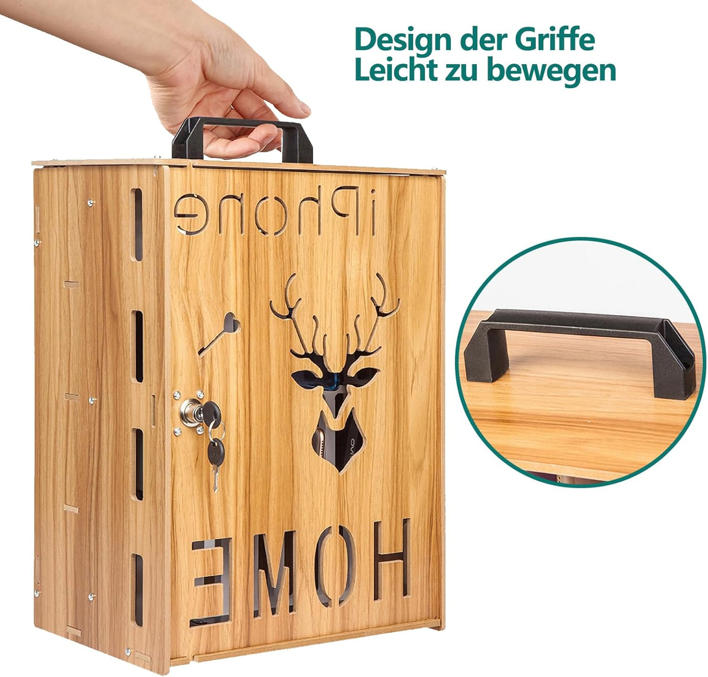Handy Aufbewahrungsbox abschliessbar (36 Schlitze), 1er-Pack