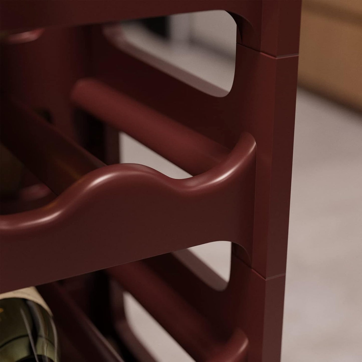 Stapelbares Weinregal für 12 Flaschen, modular erweiterbar, Braun 12 Flaschen
