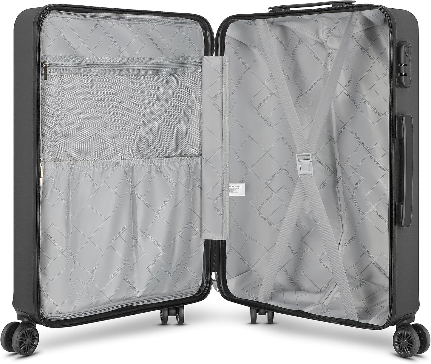 New York 2.0 4 Rollen Trolley M 67 cm, Black-metallic / Koffer M (67 cm)