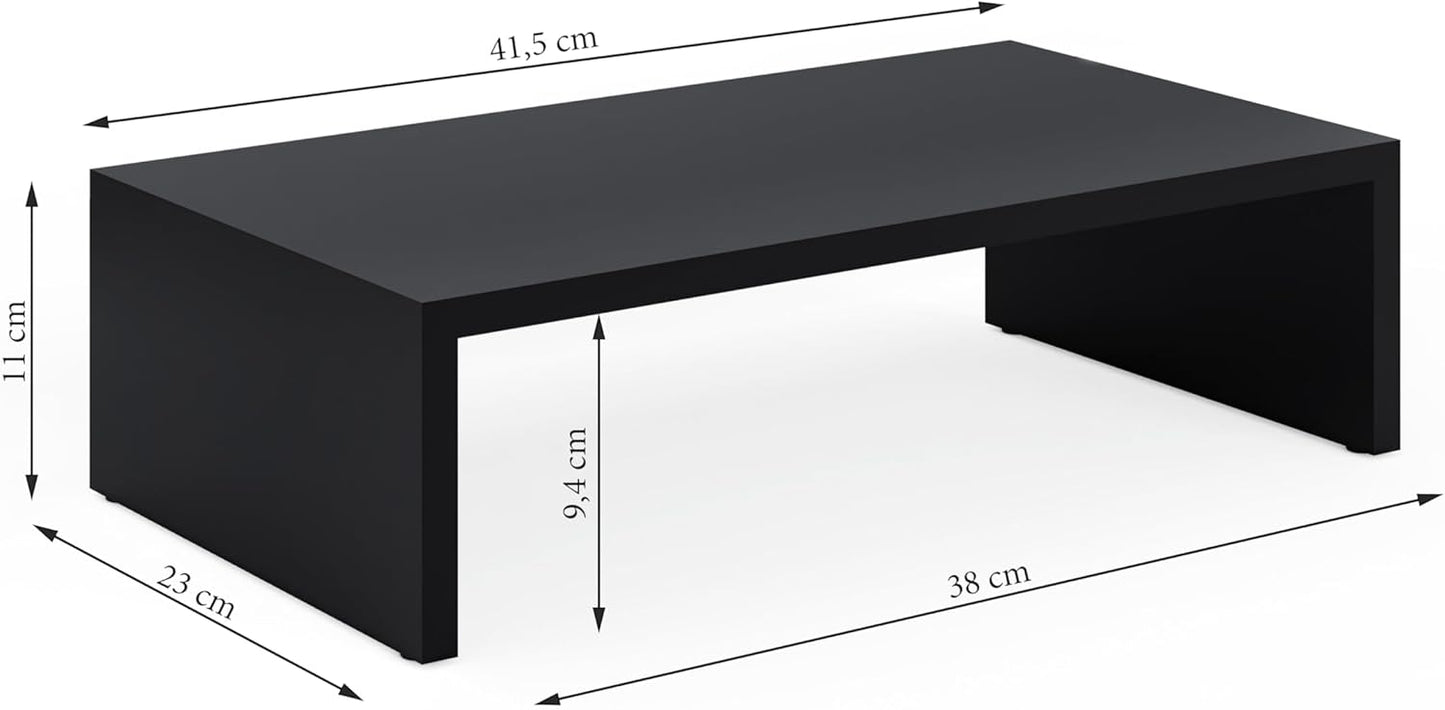 Monitorständer mit Ablagefach für Büro und Zuhause, Schwarz