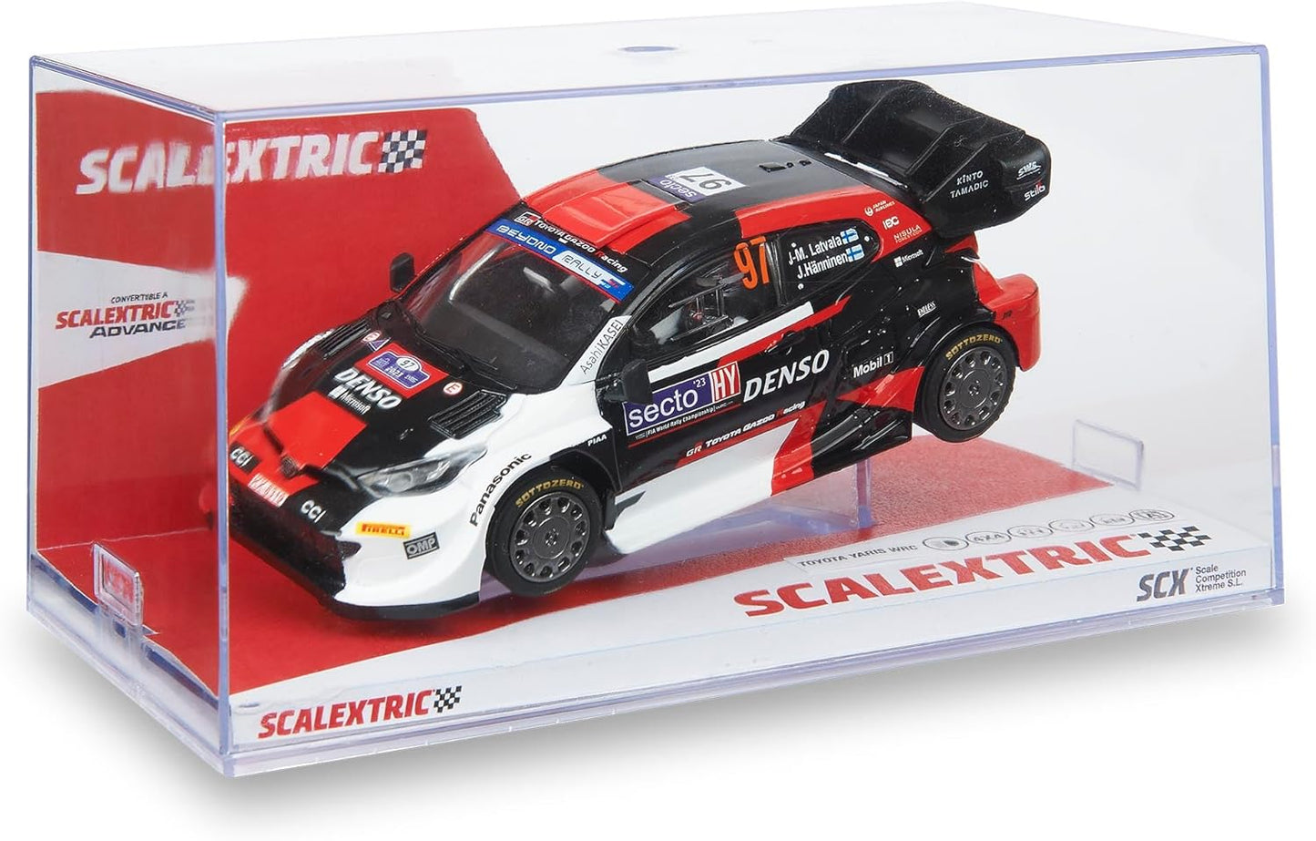 Rennfahrzeug Slotauto Toyota Yaris WRC - Latvala Finland '23, Massstab 1:32
