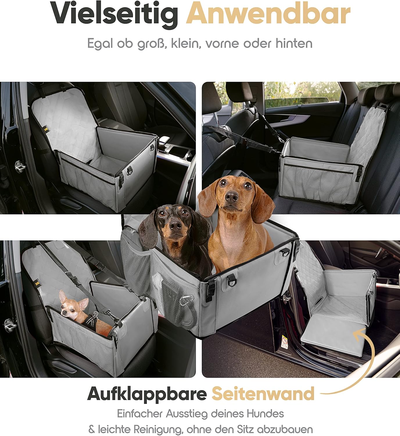 Hundeautositz, Grau