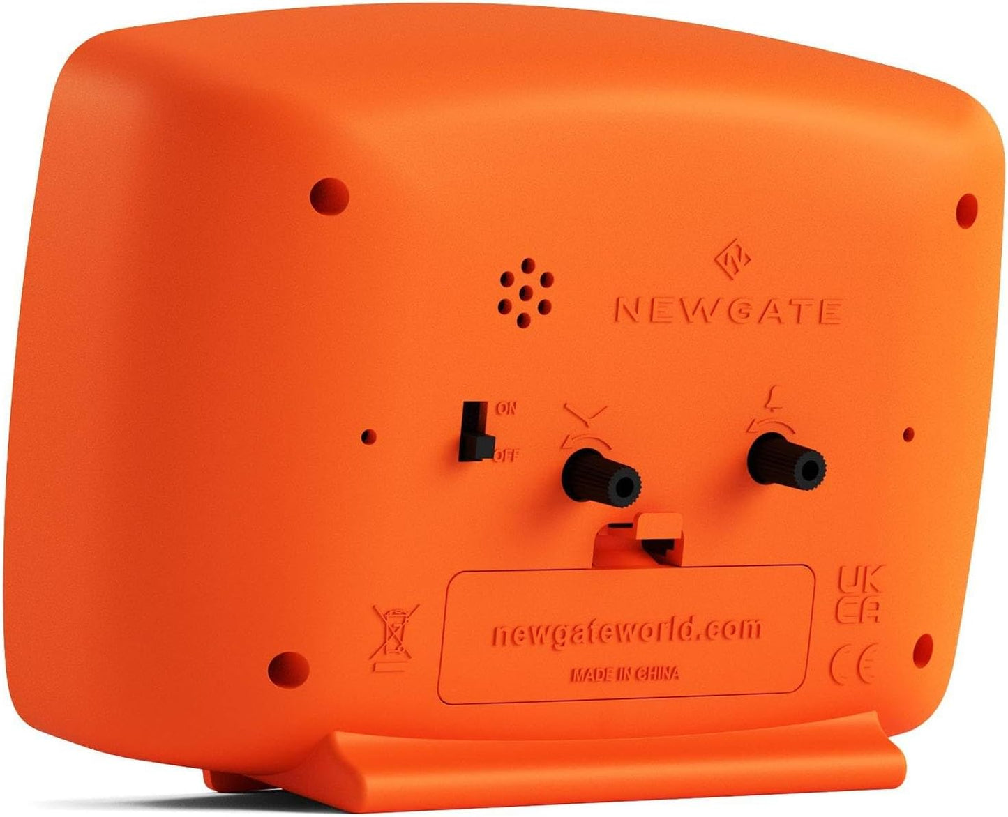 Brooklyn Retro-Wecker im Mid-Century-Design, Matt Orange