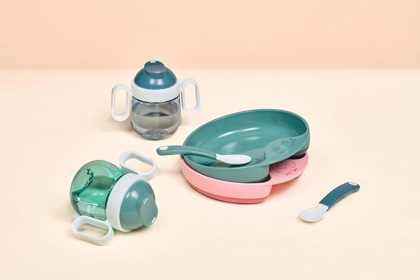 Babygeschirr Mio, Deep Turquoise Old Babygeschirr Set