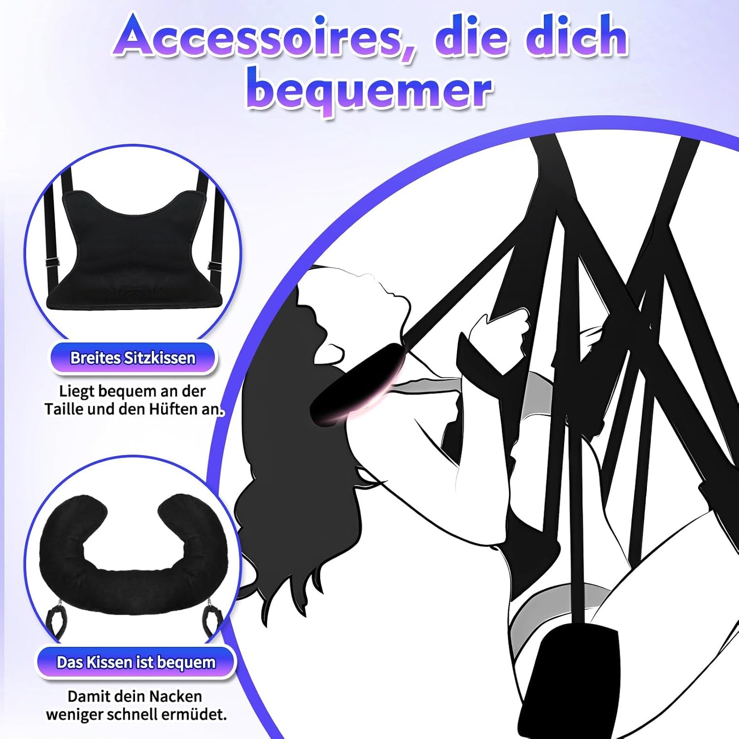 360° Drehbare Liebesschaukel für Paare, Belastbar bis 360kg