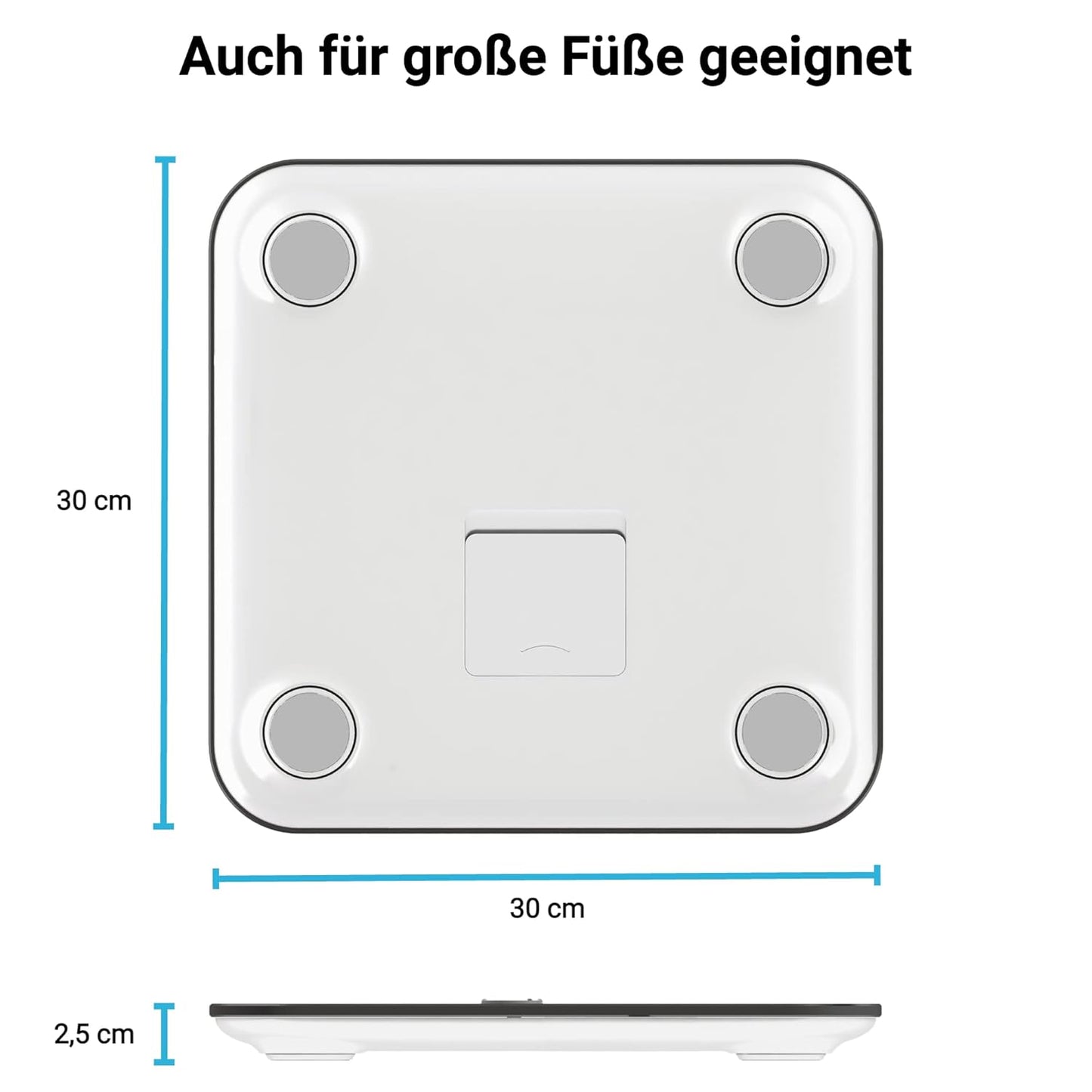 Digitale Körperfettwaage, Weiß