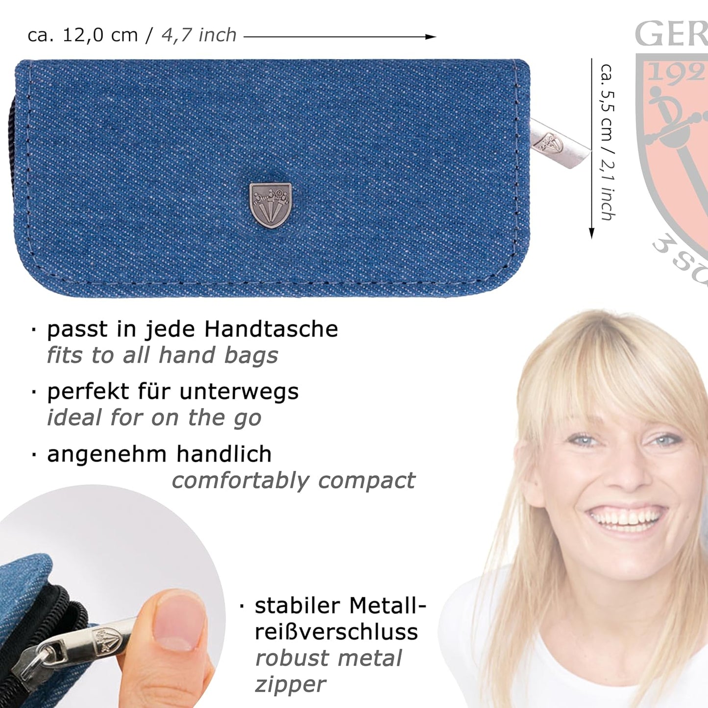 Maniküreset "Siena", JEANS - TEXTILSTOFF