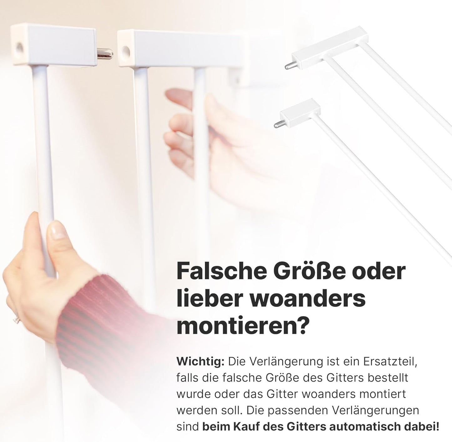 Treppenschutzgitter-Verlängerung 7 cm, Verlängerung 7cm