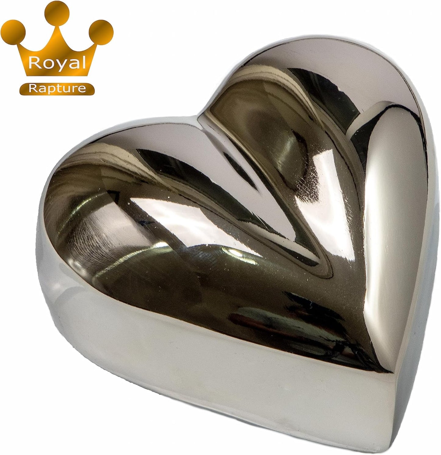 Herzförmige Gedenkurne RHM01, 7,6 cm Silber