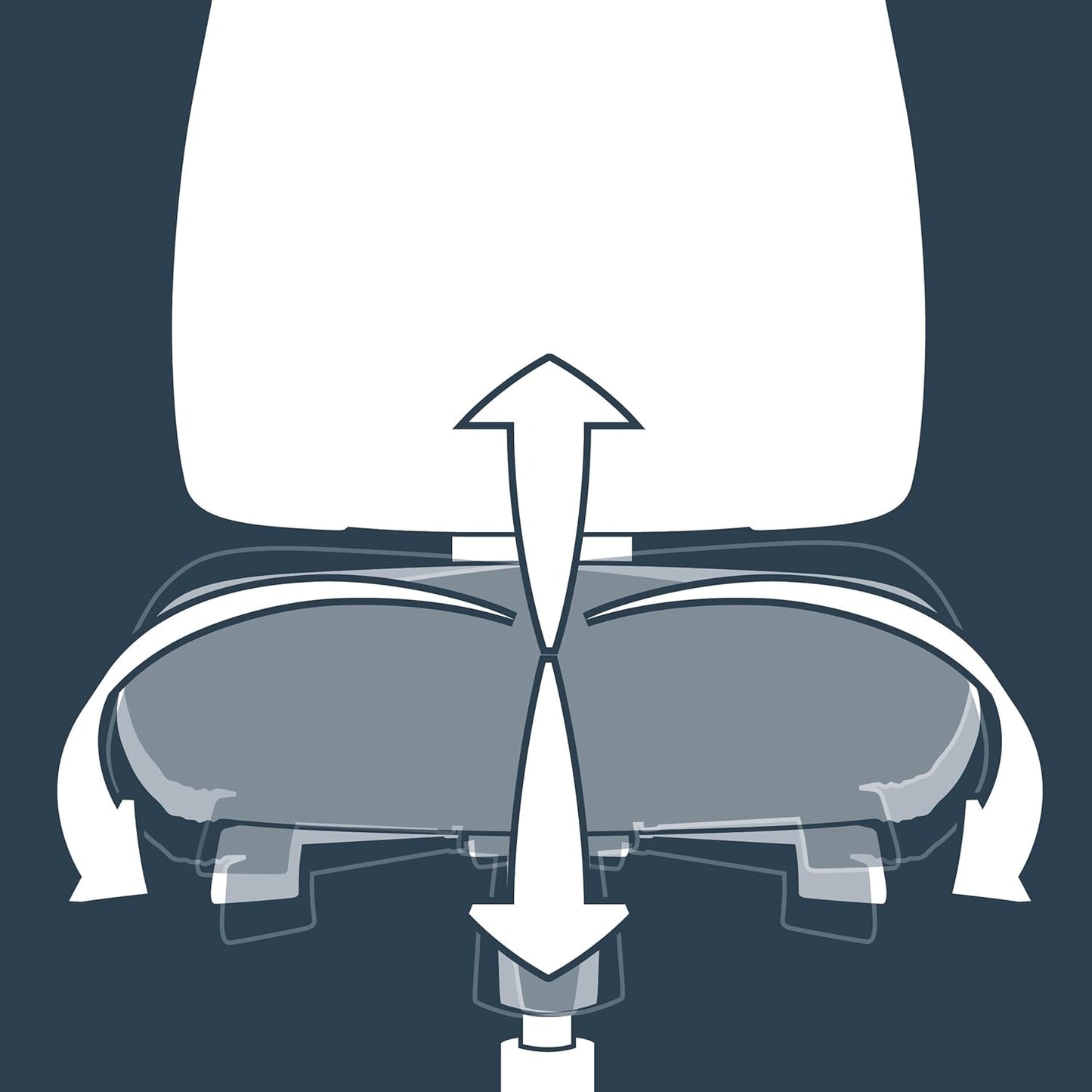 Sitness 45 Fitness-Drehstuhl mit Armlehnen, Anthrazit