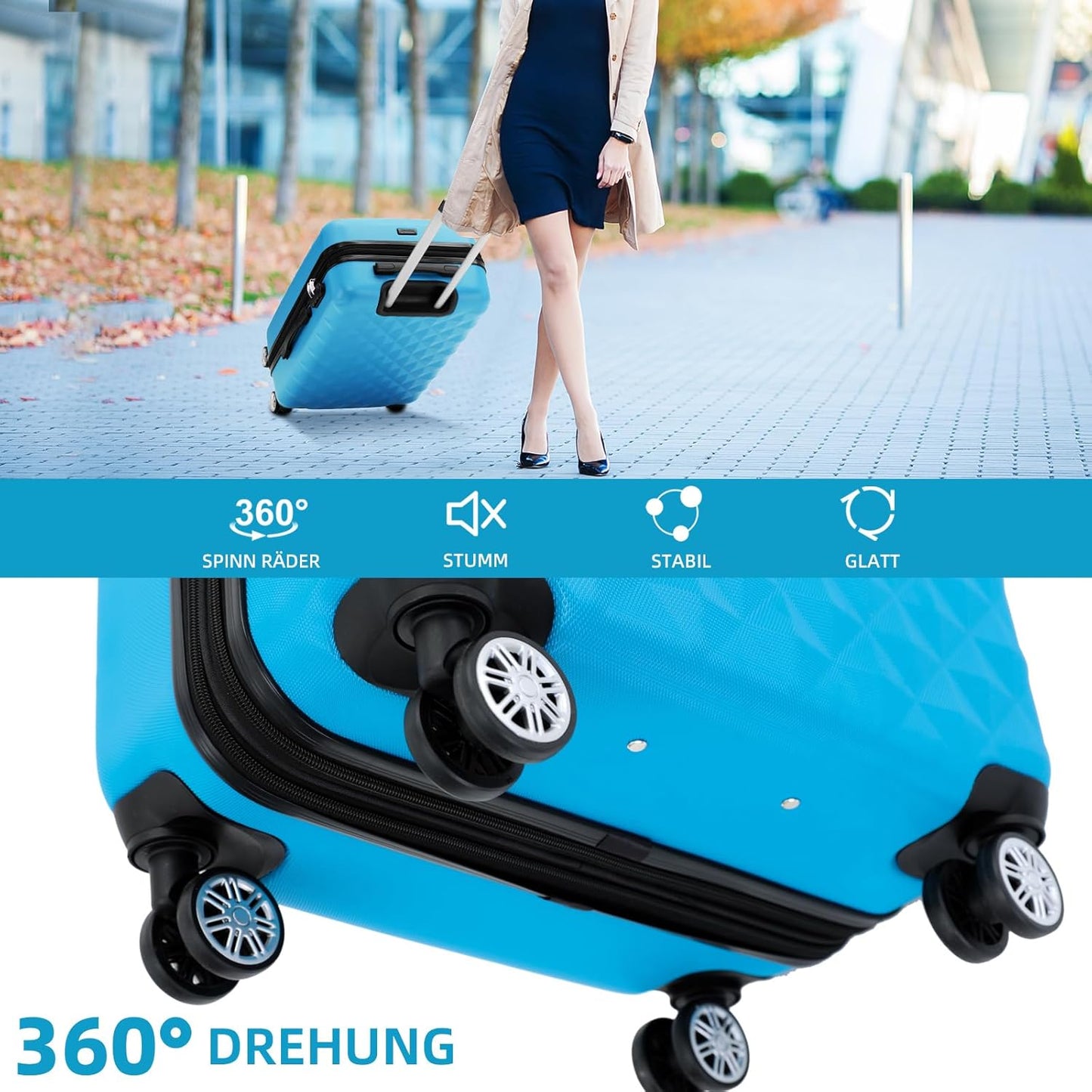 Hartschalen-Trolley, Türkis M