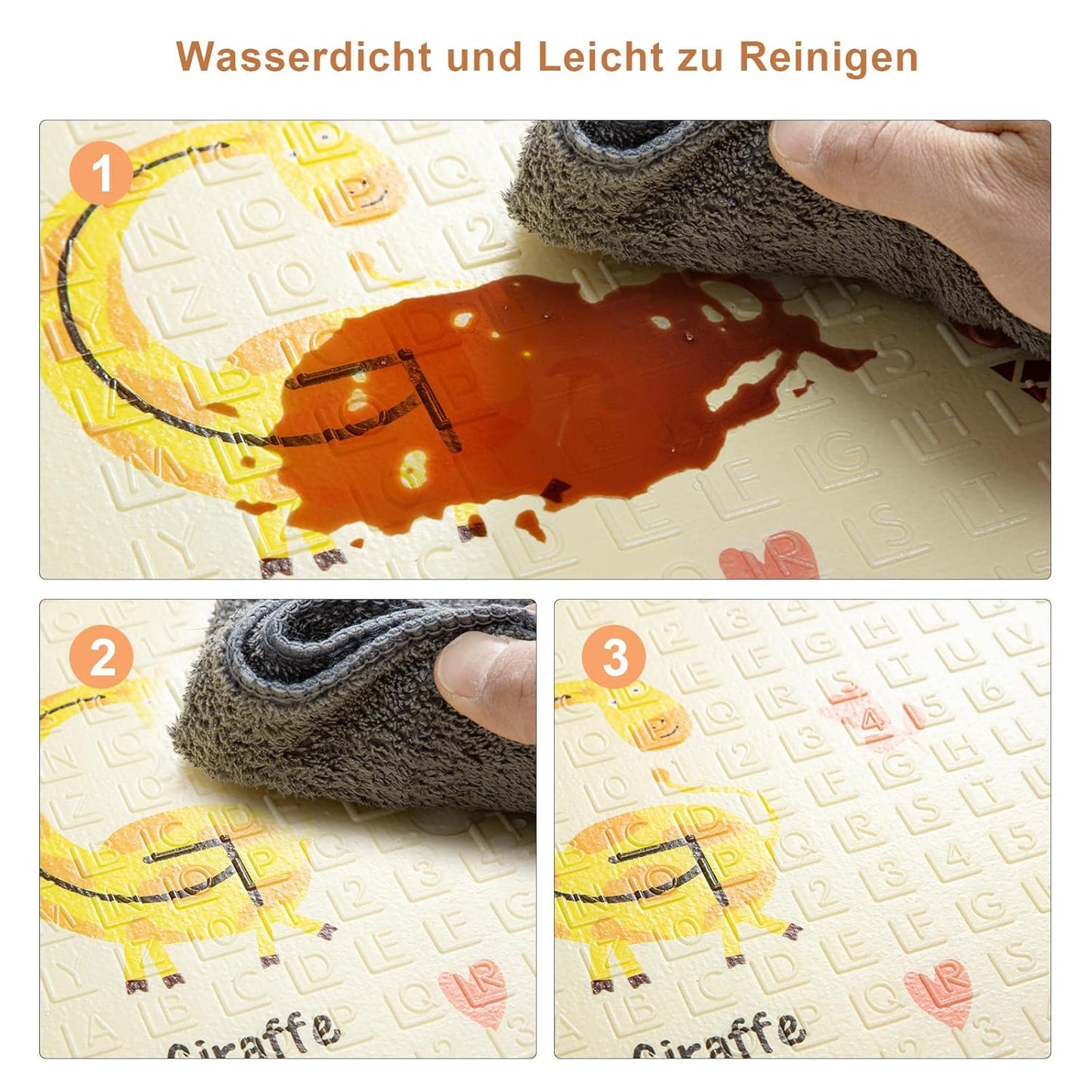 Faltbare Baby-Spielmatte, A - 150 x 180 cm