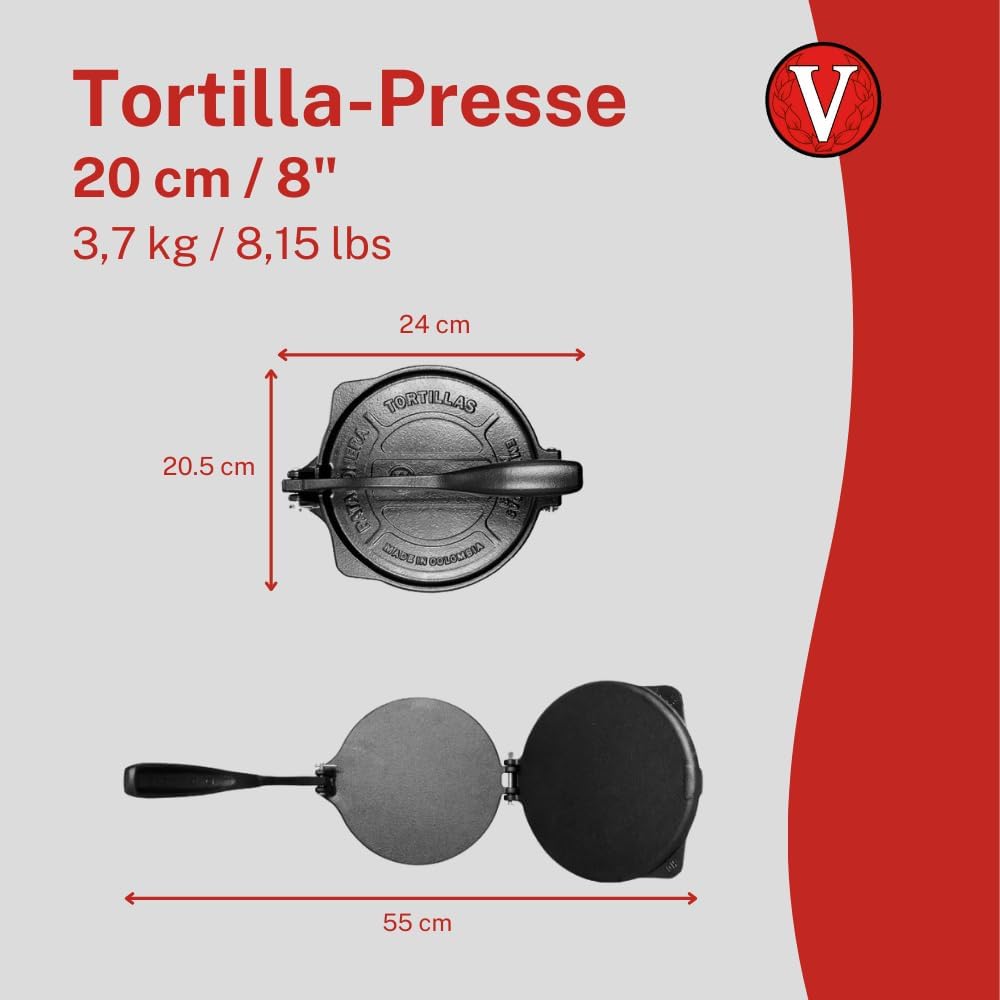 Tortillapresse, 20cm
