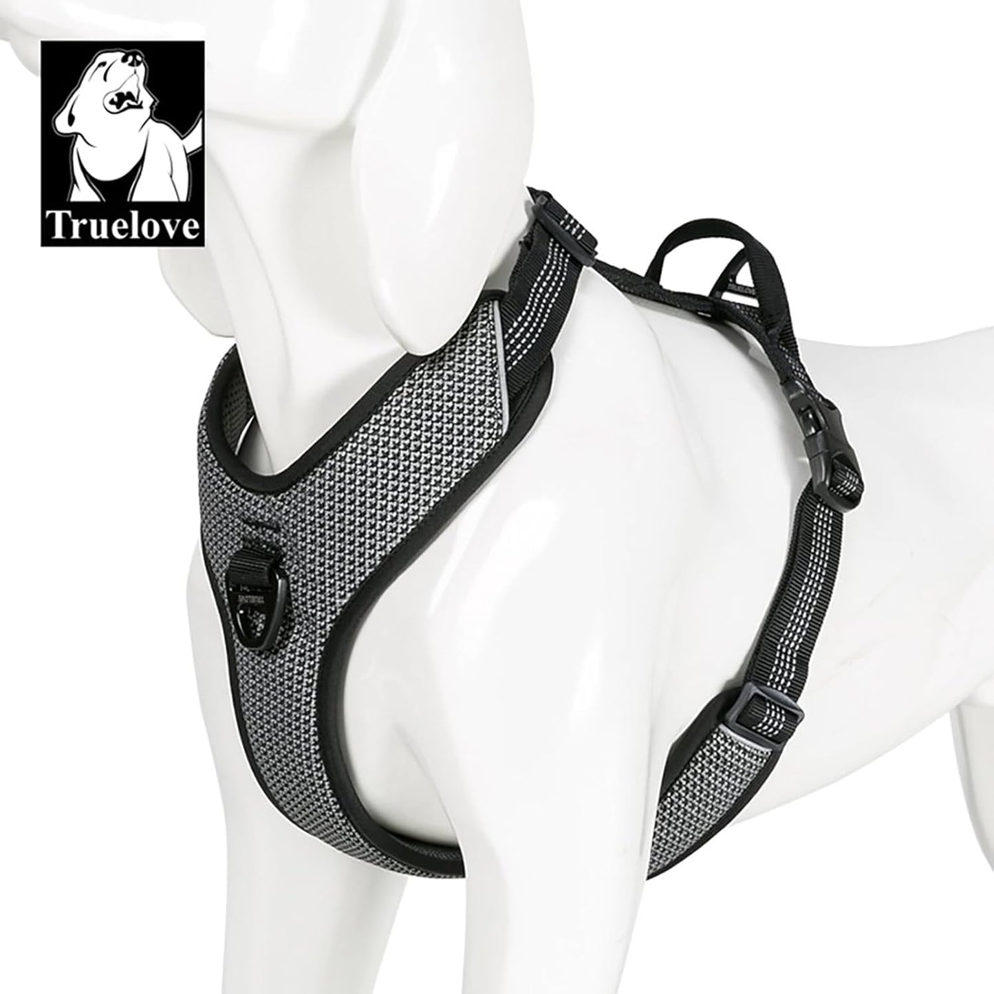 Hundegeschirr Outdoor Adventure II, reflektierend, L Schwarz