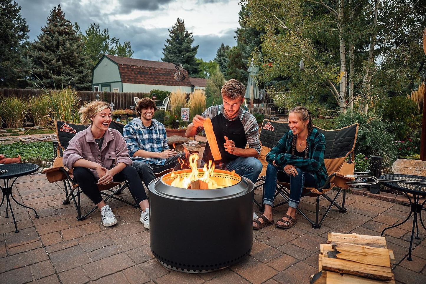 Feuerschale Yukon 2.0 mit Standfuss, Anthrazit
