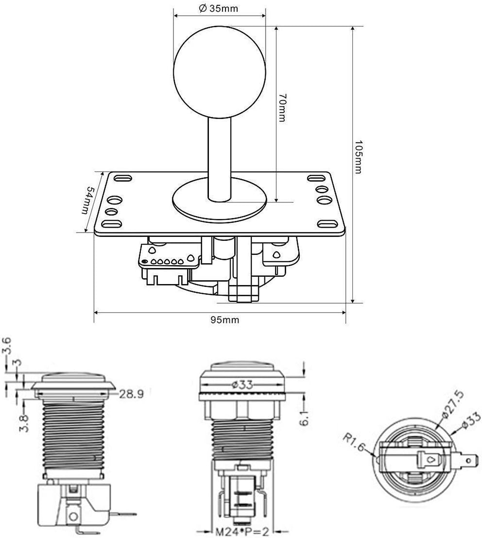 Arcade-Schrank Kit, Rot und Blau