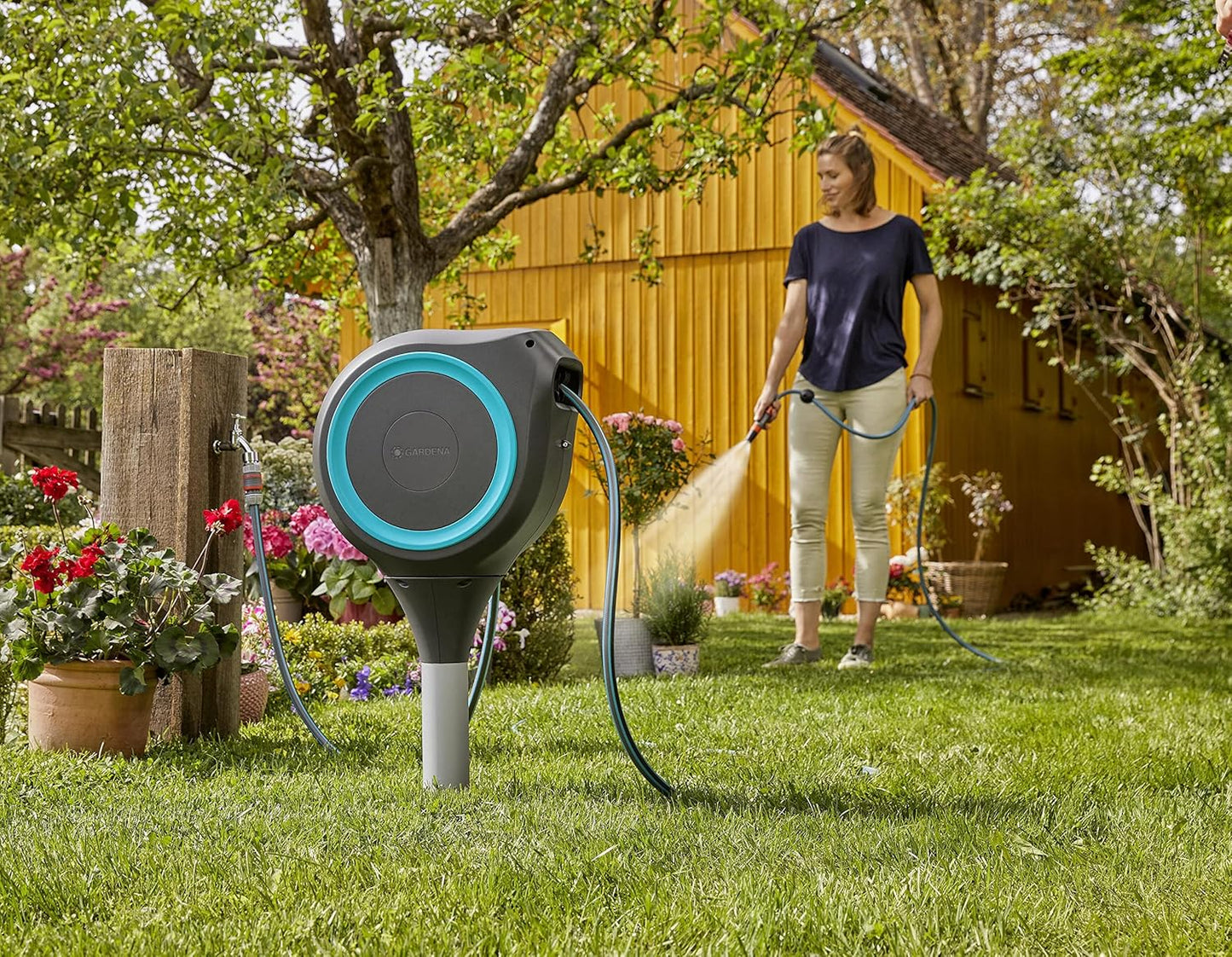 Garten-Schlauchbox RollUp S, Türkis 15 m