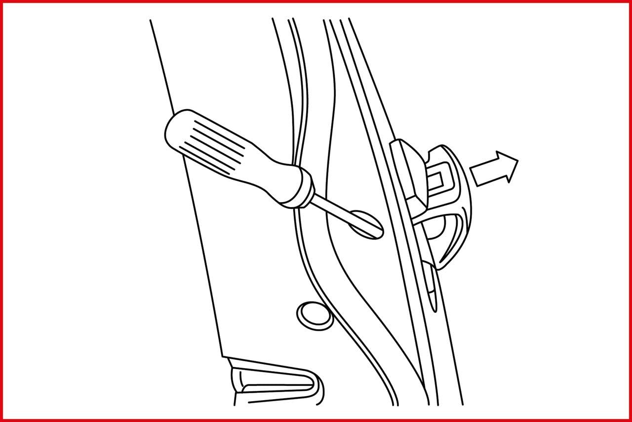 150.1609 Türgriff-Lösewerkzeug für Golf 6 + Tiguan, 260 mm