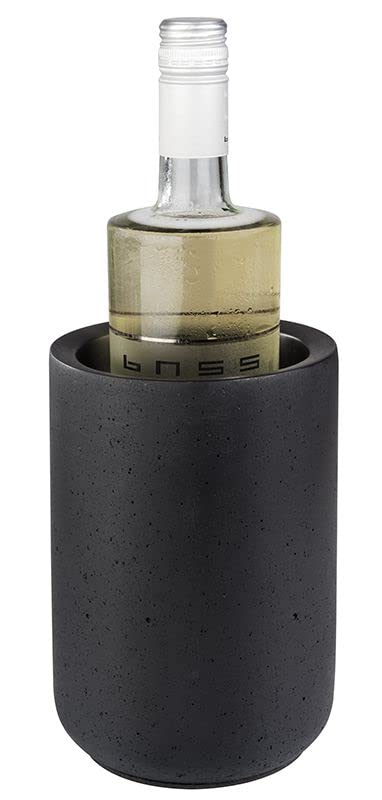 Flaschenkühler Element, glatt Beton Schwarz