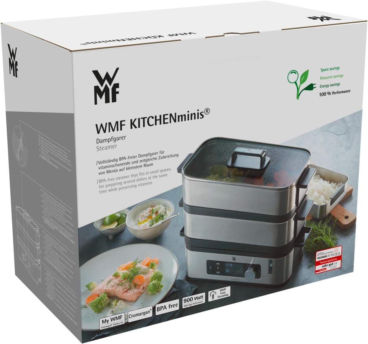 Mini Dampfgarer mit Memory- und Warmhaltefunktion