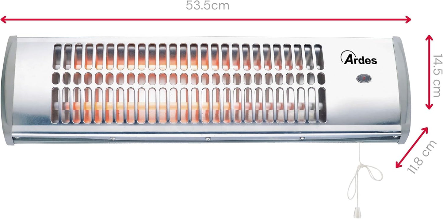 Quarz-Wandheizstrahler mit 2 Heizelementen AR437B, QUARTZ