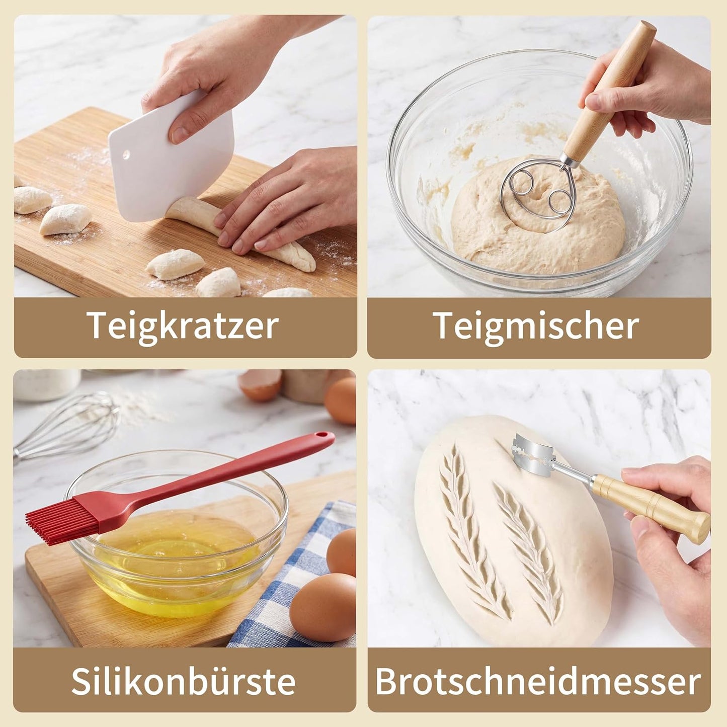 11-teiliges Sauerteig-Starter-Set, 11-teiliges Brotstarter-Set