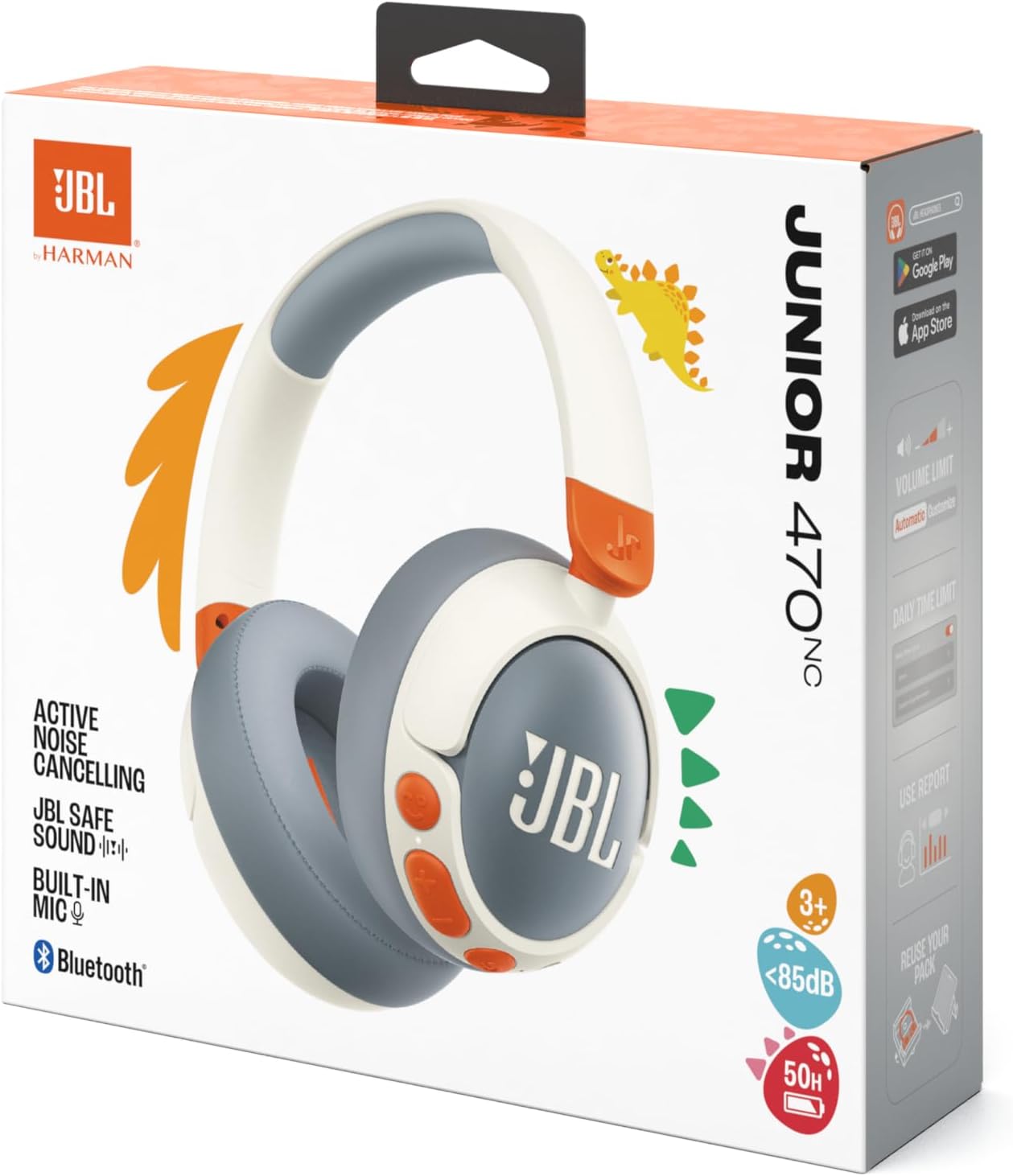 Kinder Bluetooth-Kopfhörer mit Noise-Cancelling, Weiß