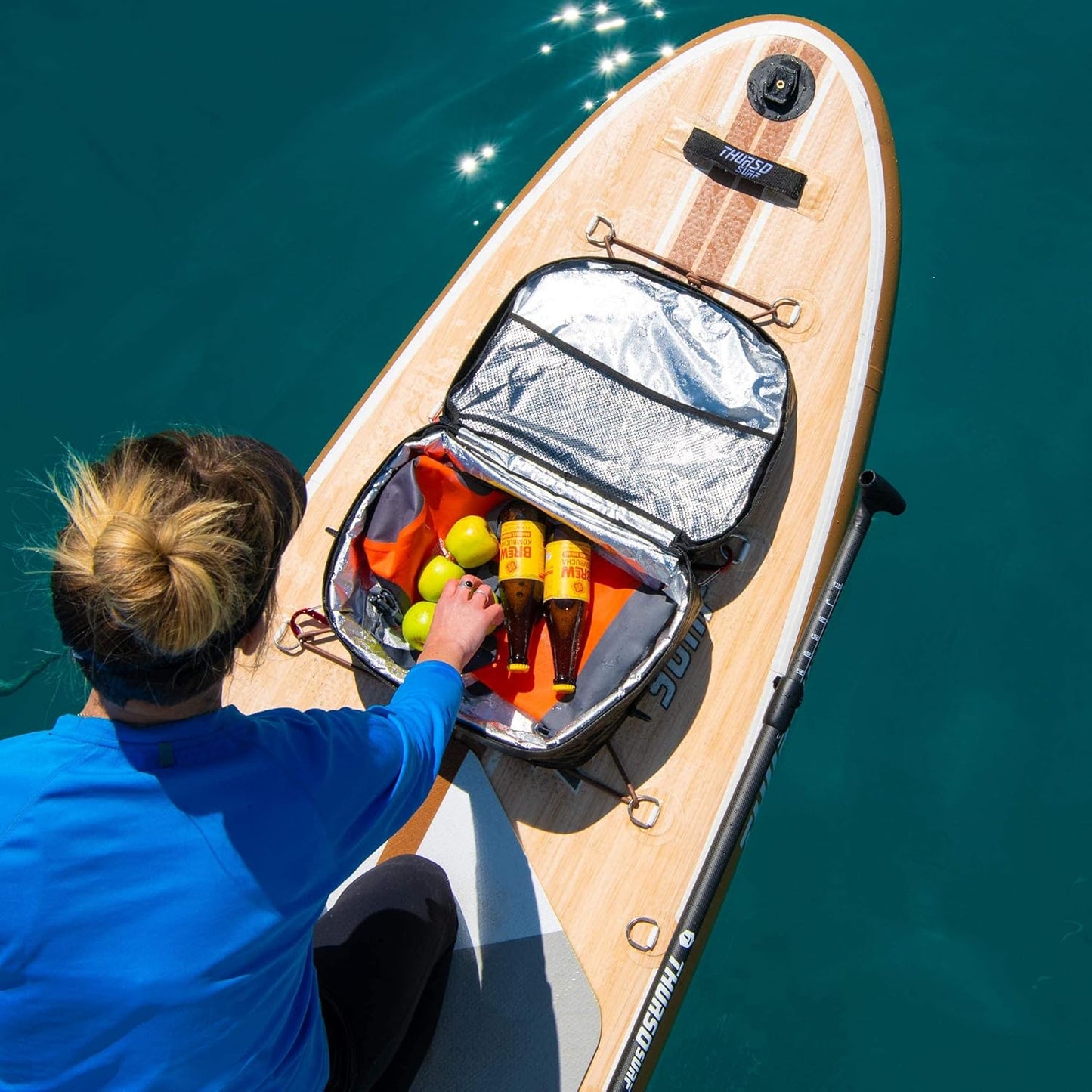 Kühltasche für das Paddleboard, Grau