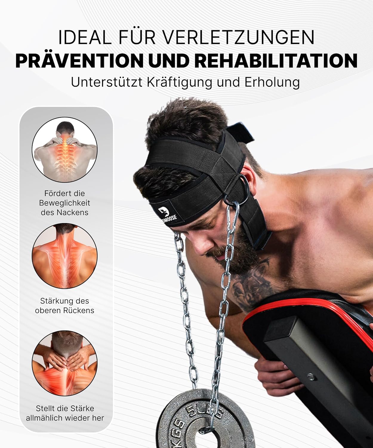 Nackentrainer für Gewichtheben, Schwarz