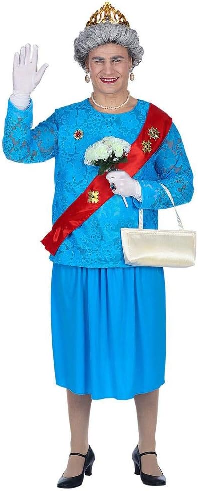 Lustiges Queen Elizabeth Kostüm für Herren, XL
