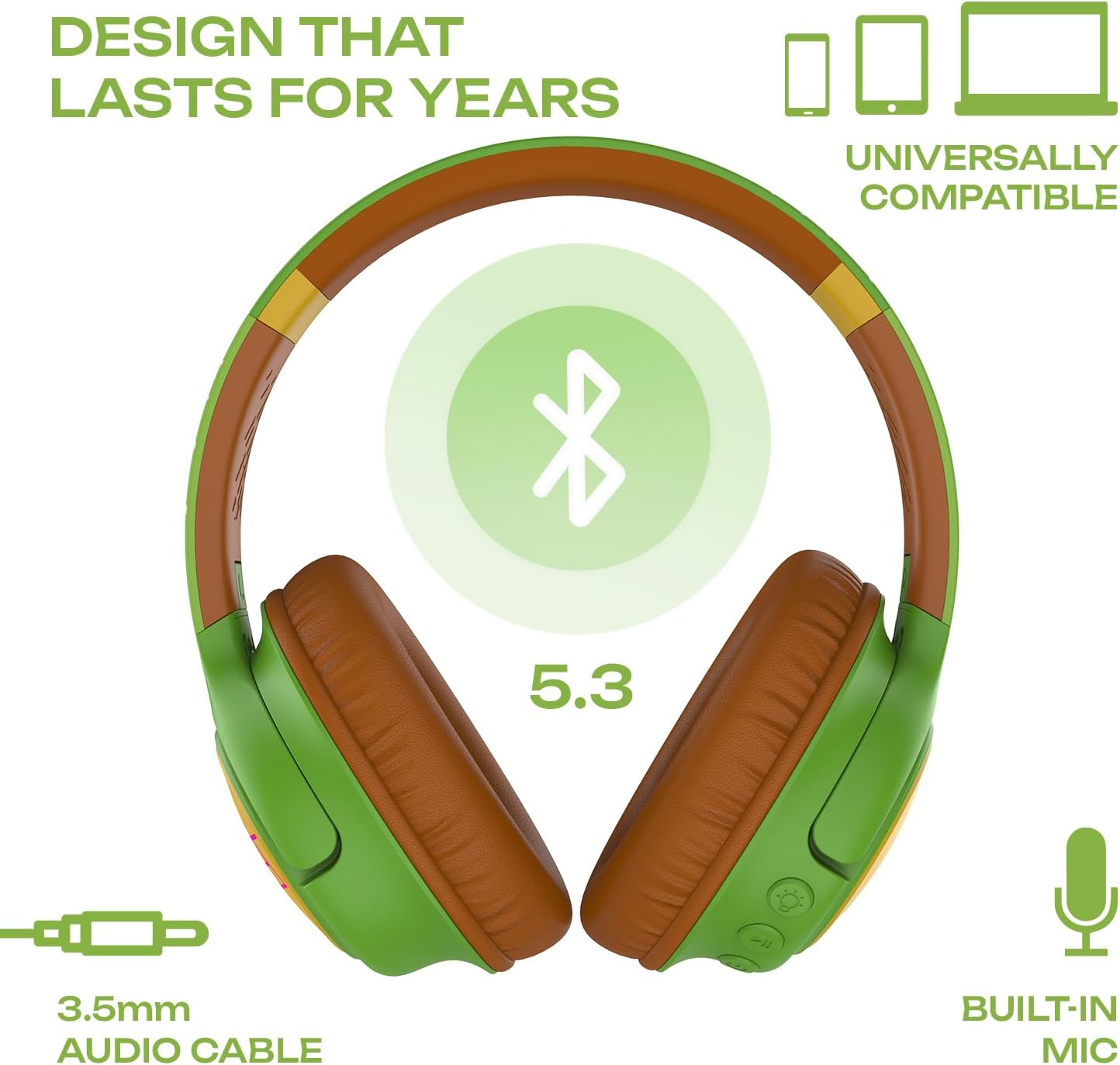 Bluetooth-Kinderkopfhörer, Turtle