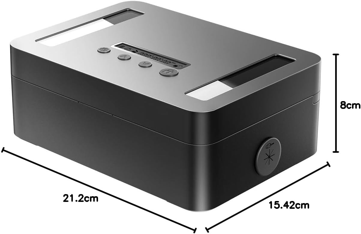 Handy Safe mit Zeitschloss & Timer-Funktion, Schwarz Klein