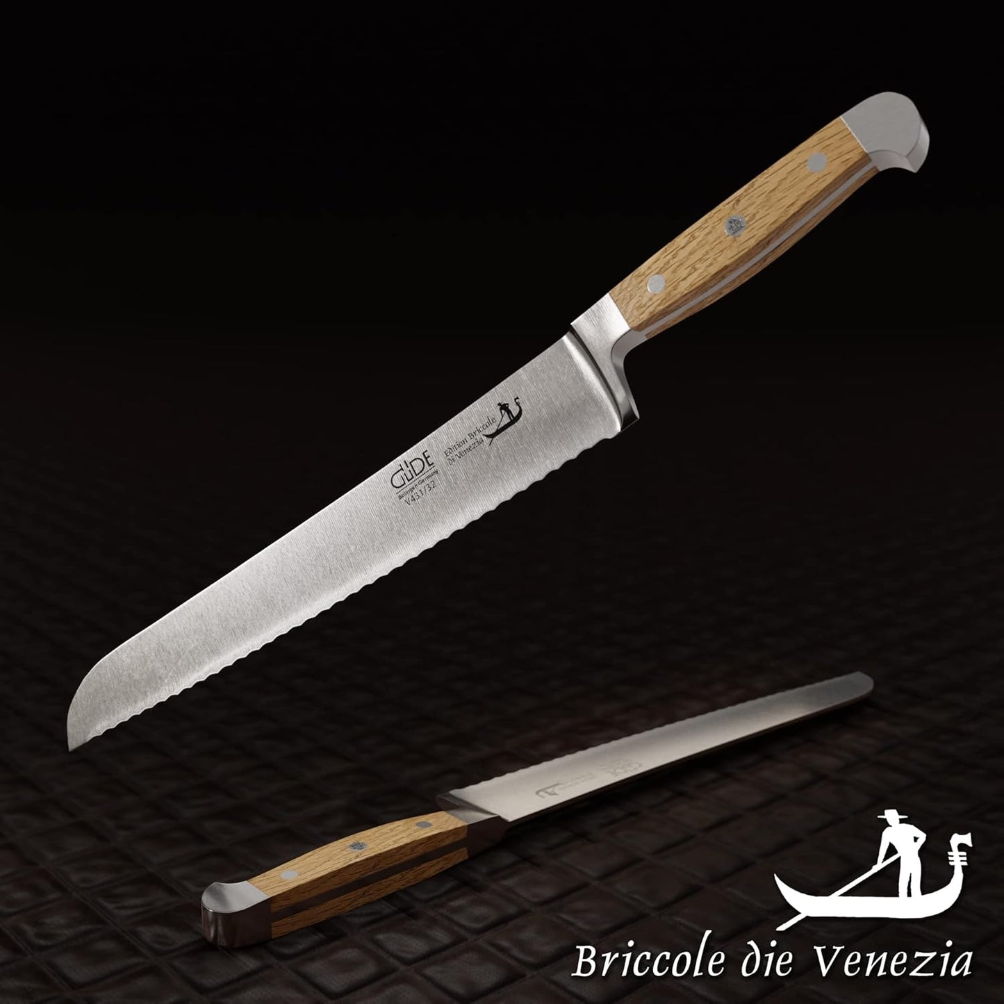 Brotmesser Venezia, geschmiedet, Doppelkropf, 32 cm Venezia
