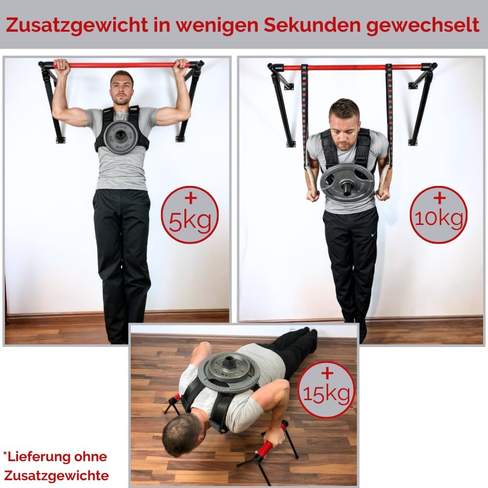 Verstellbare Gewichtsweste für Hantelscheiben, 30 mm