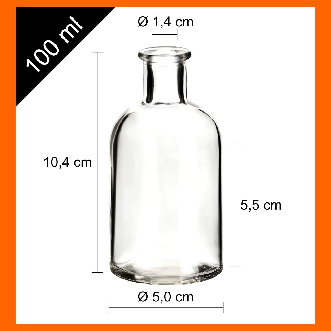 24er-Set Kleine Apothekerflaschen mit Korken, 24er Set|Sk/Braun