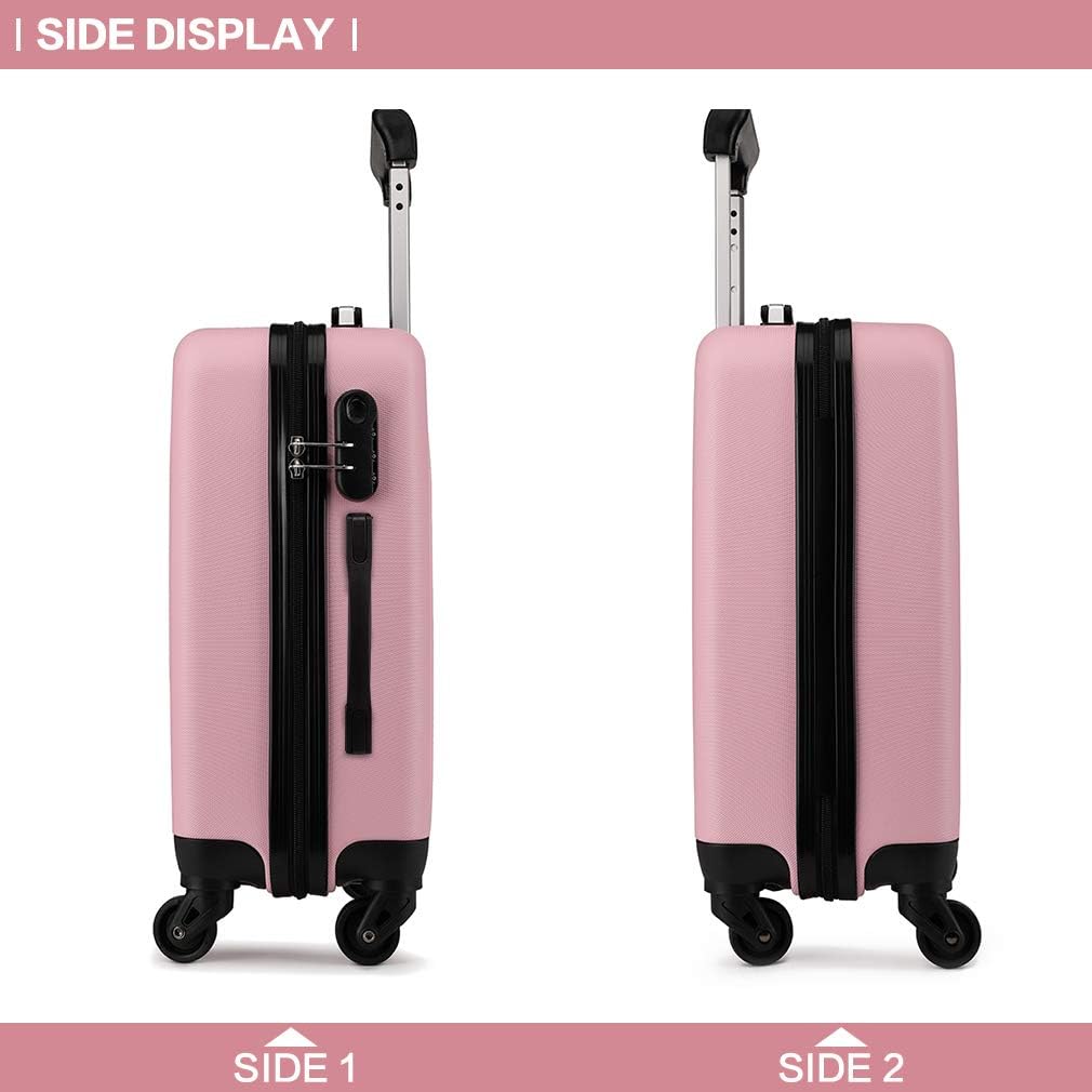 Hartschalen-Reisekoffer mit 4 Rollen, Pink Grosser Koffer