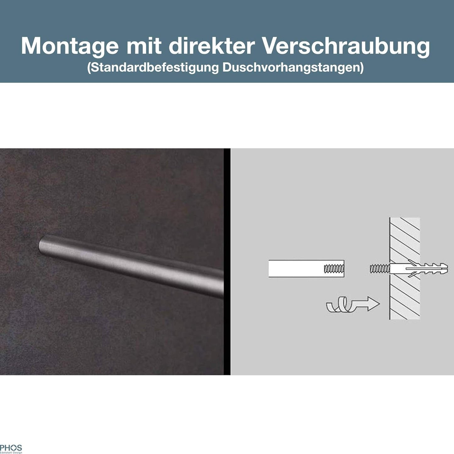 Duschvorhangstange L-Form, L-Form 80 x 80 cm