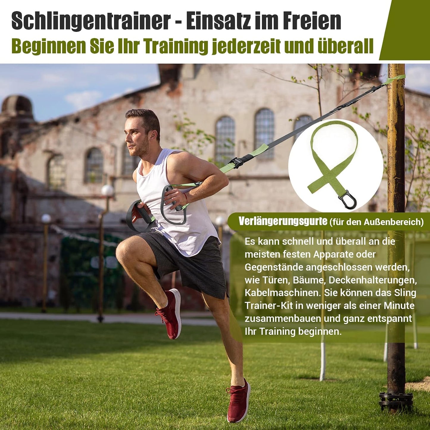 Schlingentrainer mit Türanker, Grün